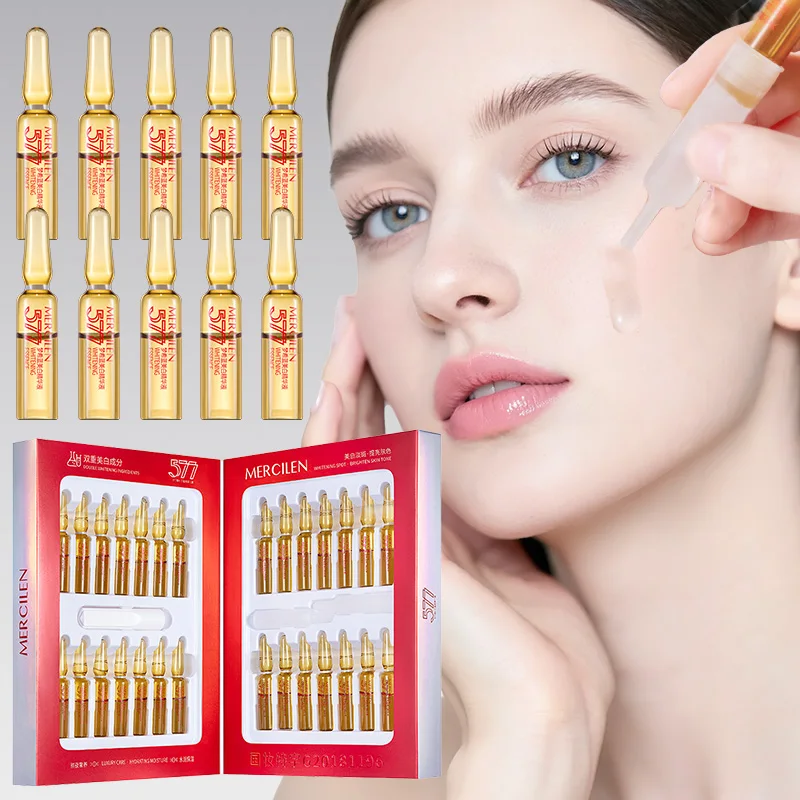 Mercilen Moisturizing Serum 2Mlx28 Bottles, Contains Arbutin and Hyaluronic Acid for Moisturizing, Brightening, and Firming, Making Skin Look Younger, Suitable for All Skin Types, a Must-Have for Travel