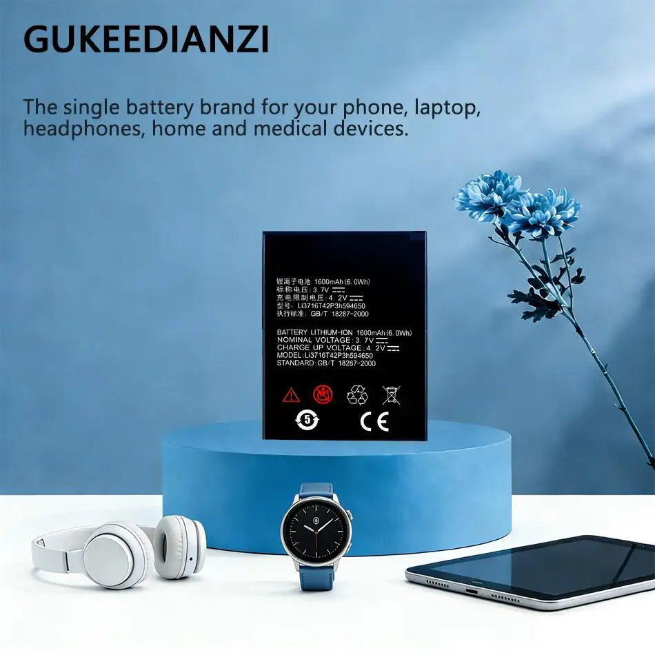 

Долговечная батарея для мобильных телефонов ZTE V889S V889M V807 U970 V930 U930 N970 V970 U795, 1600 мАч, Li3716t42p3h594650