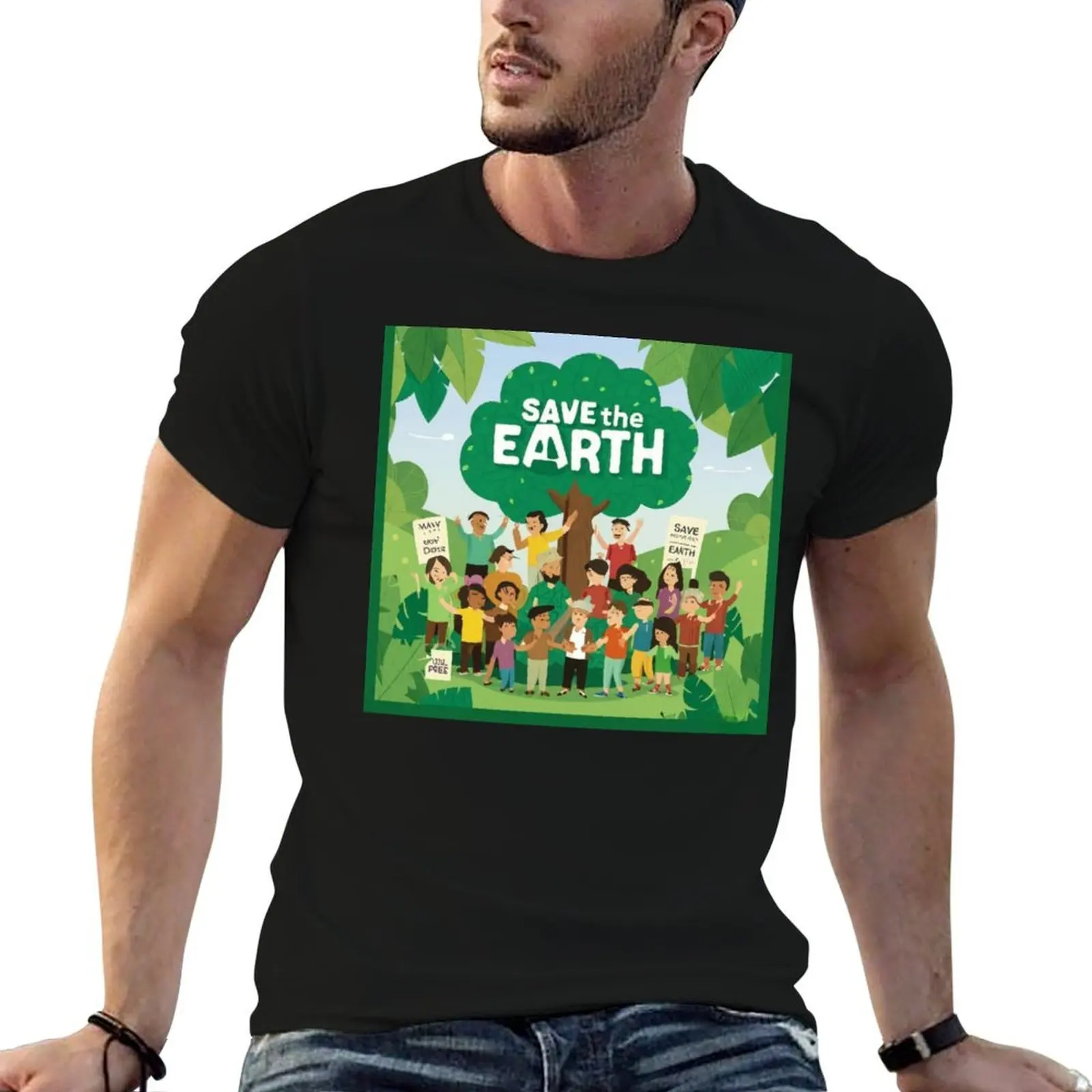 

Save the earth T-Shirt t shirts for man slim fit funny t shirts man T-Shirt