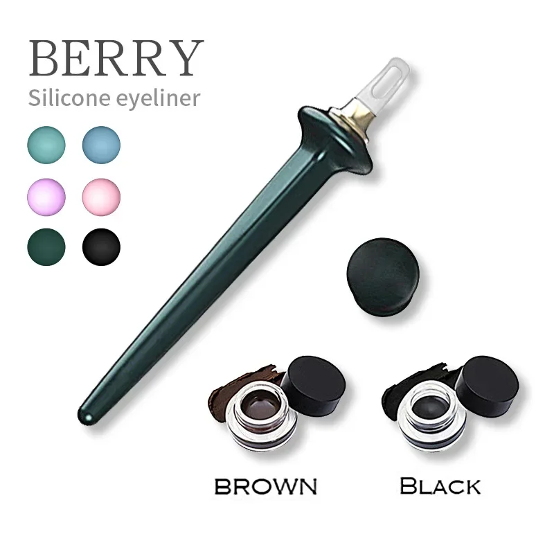 1PC Multi-functional Eyeliner Eyeliner Guide Tools Easy No-Skip Eyeliner Gel Reusable Silicone Brush Tools Makeup Tools