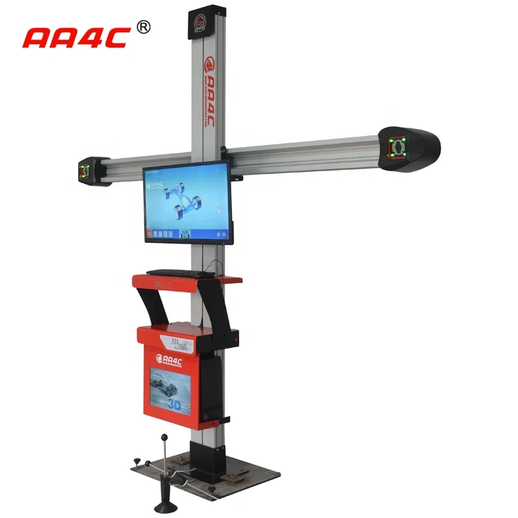 AA4C  Beam Manually Move + 2 Monitors Multi-language Free Update Computer Wheel Alignment 3D Wheel Aligner  AA-DT111BT