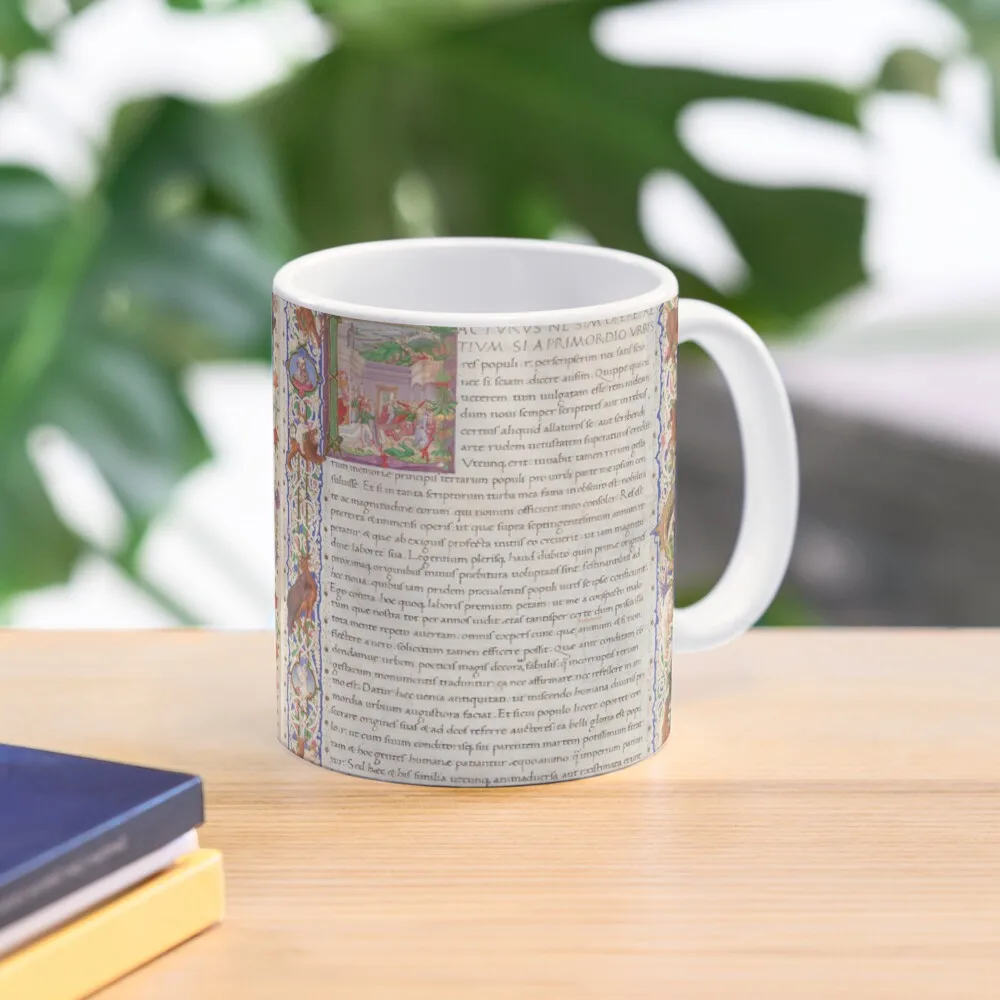 Titus Livius, or Livy, History of Rome (Ab urbe condita) - Medieval Renaissance Manuscript Old Book Coffee Mug