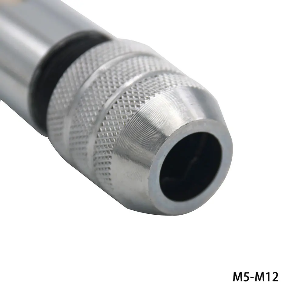 M5-M12 Adjustable T-Shaped Handle Reamer Screw Extractor Tap Wrench Holder Ratchet Inserted Reverse Direction