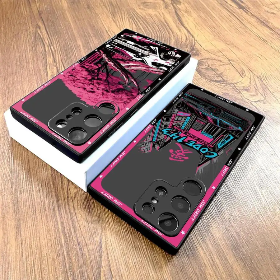 Мягкий чехол для телефона JDM Drift Car Red Sun Black для Samsung Galaxy S24 Plus S23 Ultra S25 Edge S20 S21 FE
