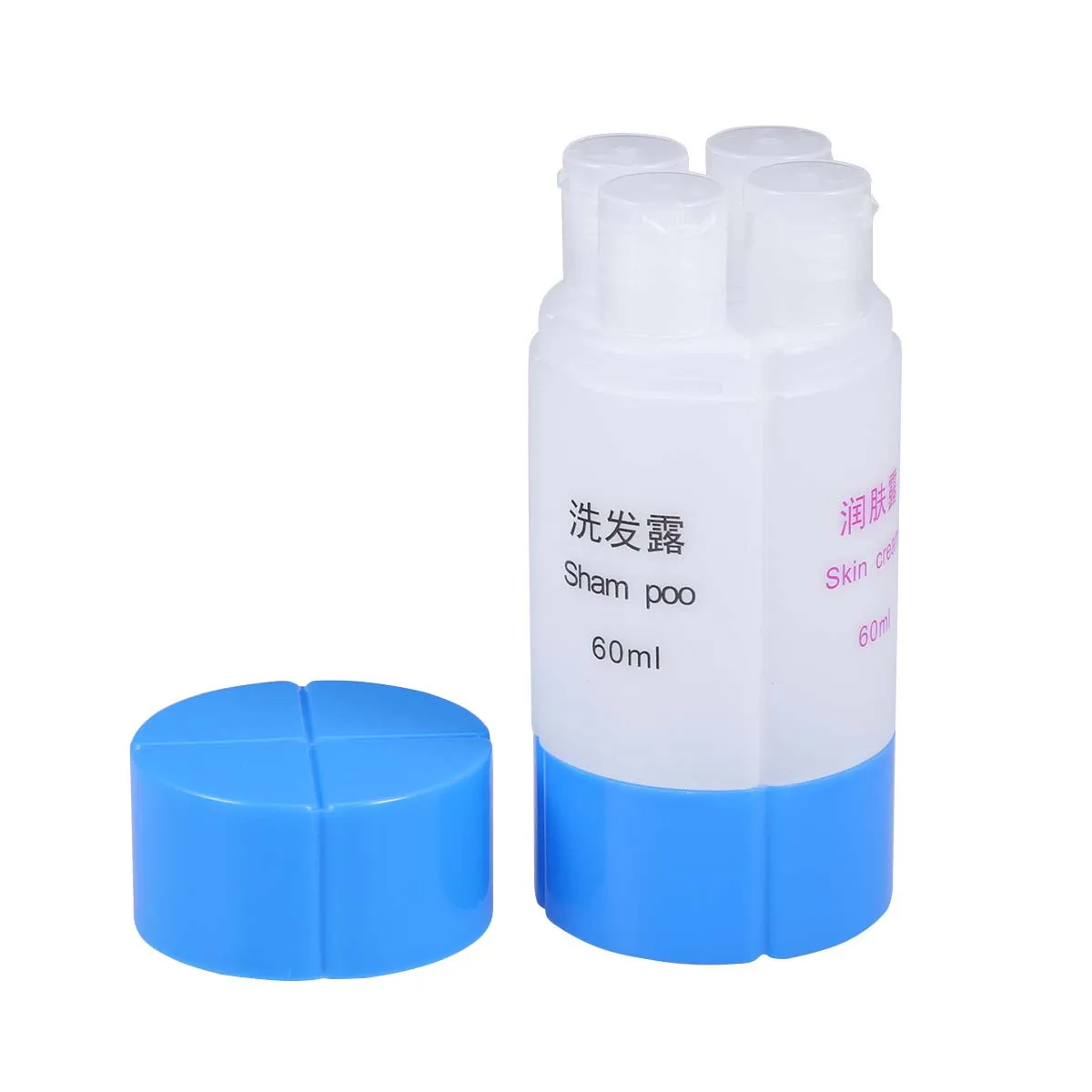 1 قطعة 4 في 1 زجاجة السفر مانعة للتسرب مجموعة حاويات إعادة الملء للشامبو غسول الصابون مستلزمات التجميل حاوية الشامبو