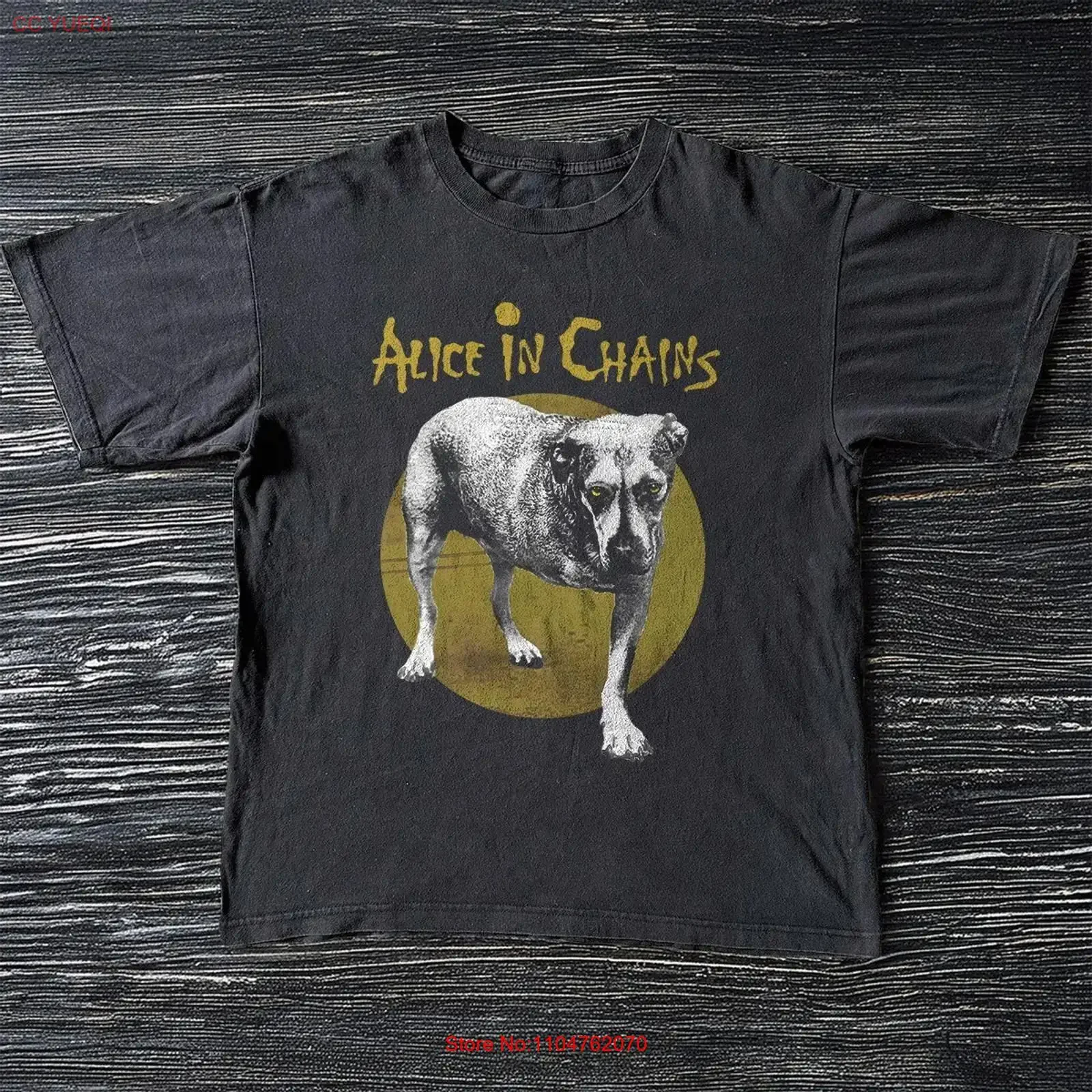 HOT Alice in Chains Album Black Cotton T shirt long or short sleeves vintage Washed streetwear Unisex Stylish Slightly