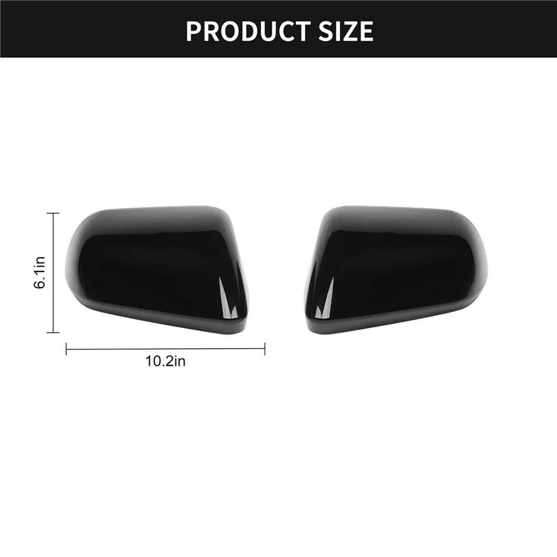 

NEW-ABS Black Side Door Rearview Mirror Cover Trim Shells Cap Accessories For Ford Mustang 2015-2020