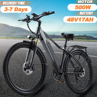 CMACEWHEEL F26 Electric Bicycle 500W Motor 48V17AH Removable Battery Hydraulic Brake Ebike 29*2.1 Inch Tire Adult Electric Bike