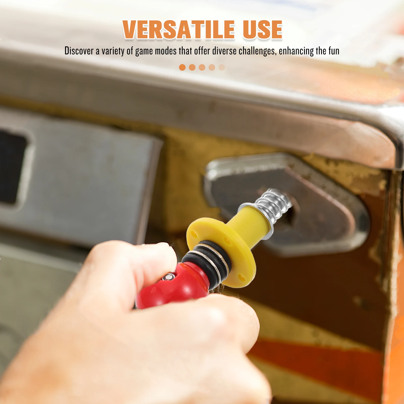 

Pinball Machine Shooter Rod Sturdy Construction Simple Use Improves Coordination Multiple Play Modes for Family Office Party