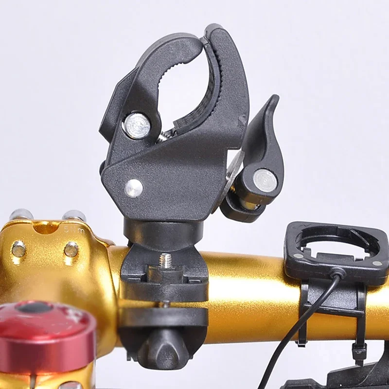 Universal Bike Bicycle Flashlight Torch Mounting Bracket 90 Degree Rotating Handlebar LED Light Lamp Mount Clamp Stand Holder