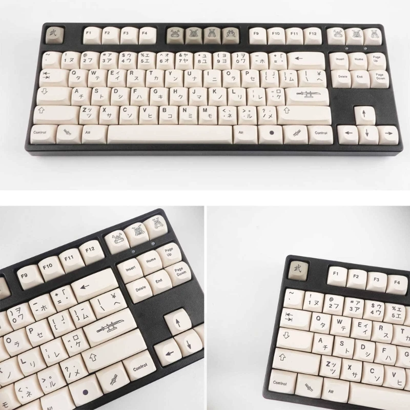 F3KE 126Keys  Set Profil MA Kustom Asli Jepang Keycaps PBT Dye Sublimation Keycaps untuk 61/64/68/78/84/87/96/98/104