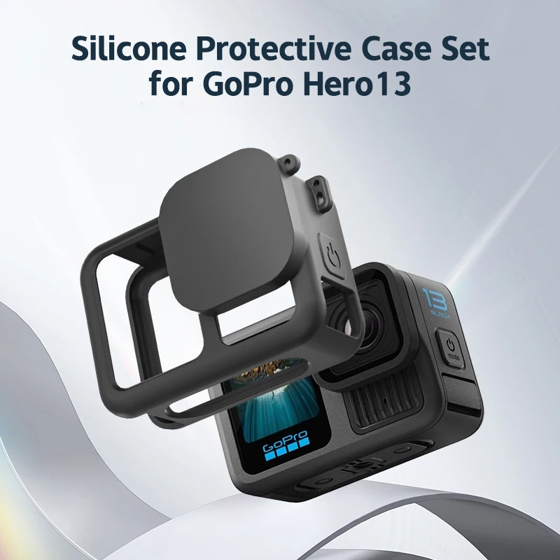 

4Pc/Set Silicone Case For Hero 13 Camera Lens Protective Cover 1Set Glass Screen Protector Film Lens Cap Accessories Kit