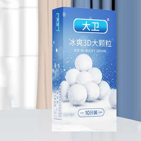 Condones lubricados 3D, fundas para pene de seguridad con puntos, sensación de hielo, condones para punto G, tienda de juguetes sexuales anticonceptivos para hombres adultos mayores de 18 años, 10 Uds.