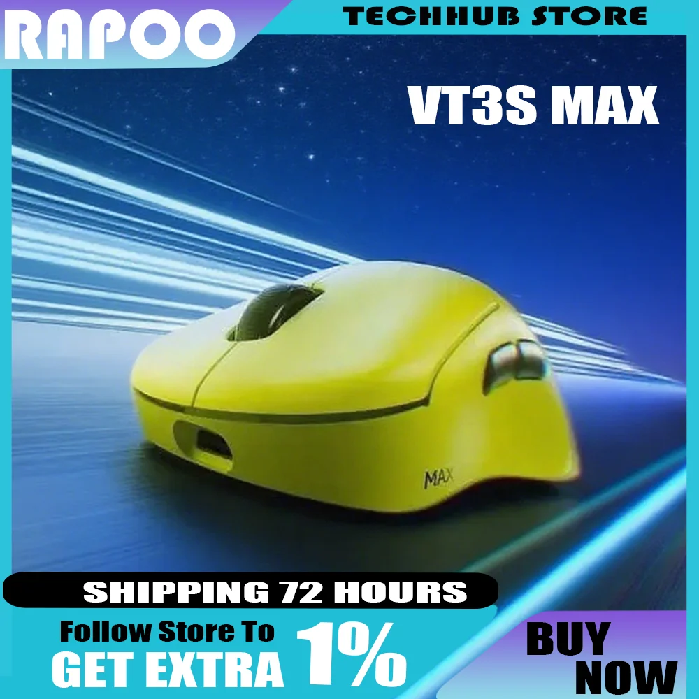 

Rapoo VT3s/ VT3s MAX Wireless Mouse Nordic 54 Chip PAW3950 Lightweight Dual-mode Dual 8K Ergonomic E-sports Gaming Mouse
