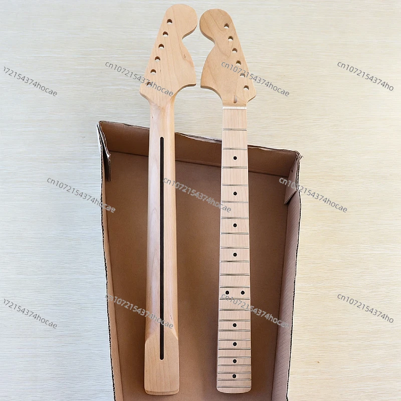 

Modified Electric Guitar Accessories-Large Head Left Hand Neck ST-6 Strings 22 Frets Canadian Maple+Rose Matte Handle Backhand