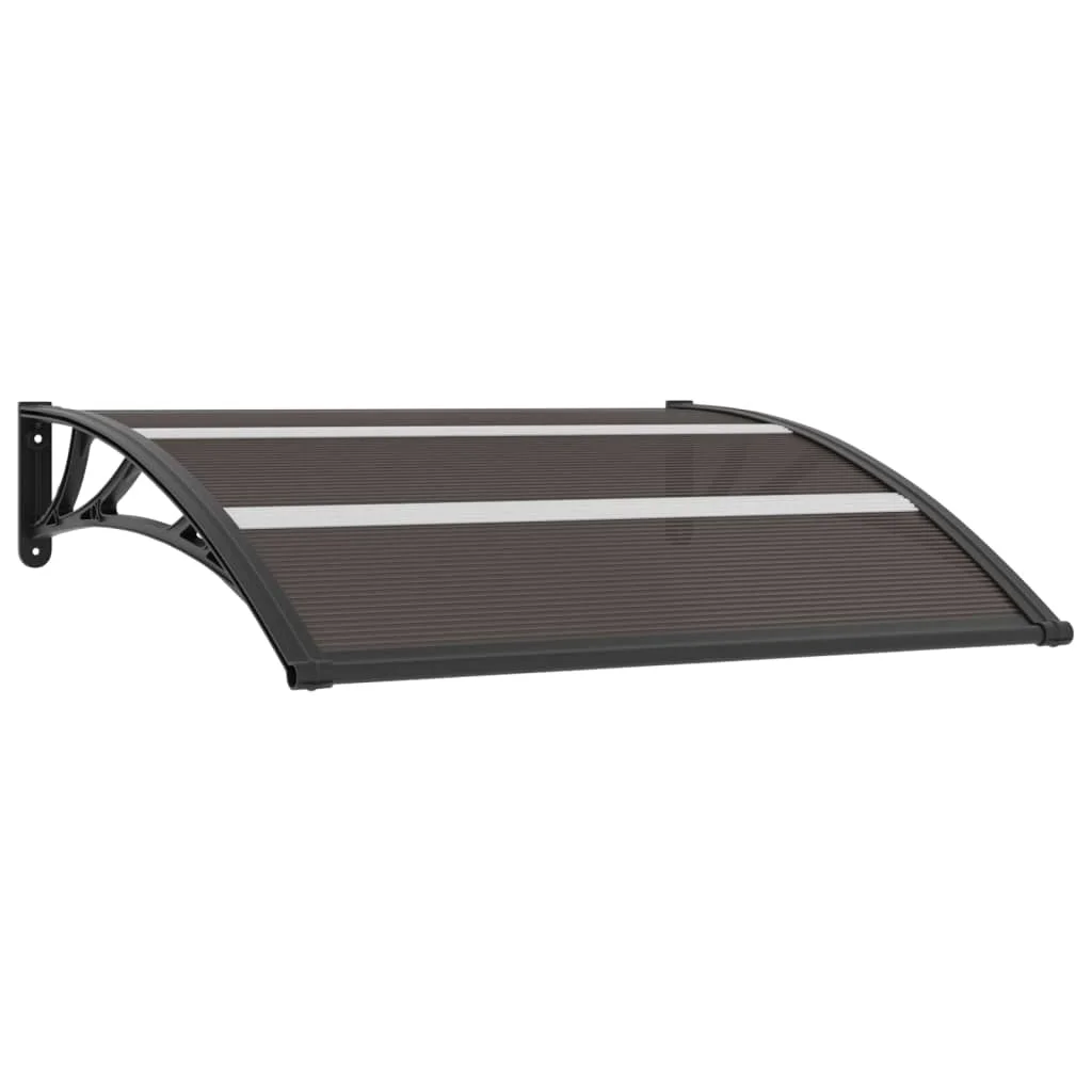 Schwarzer Türüberdachung 120 x 80 cm PC Outdoor Court Regenschirm Regen Wasserdichte Oberfläche