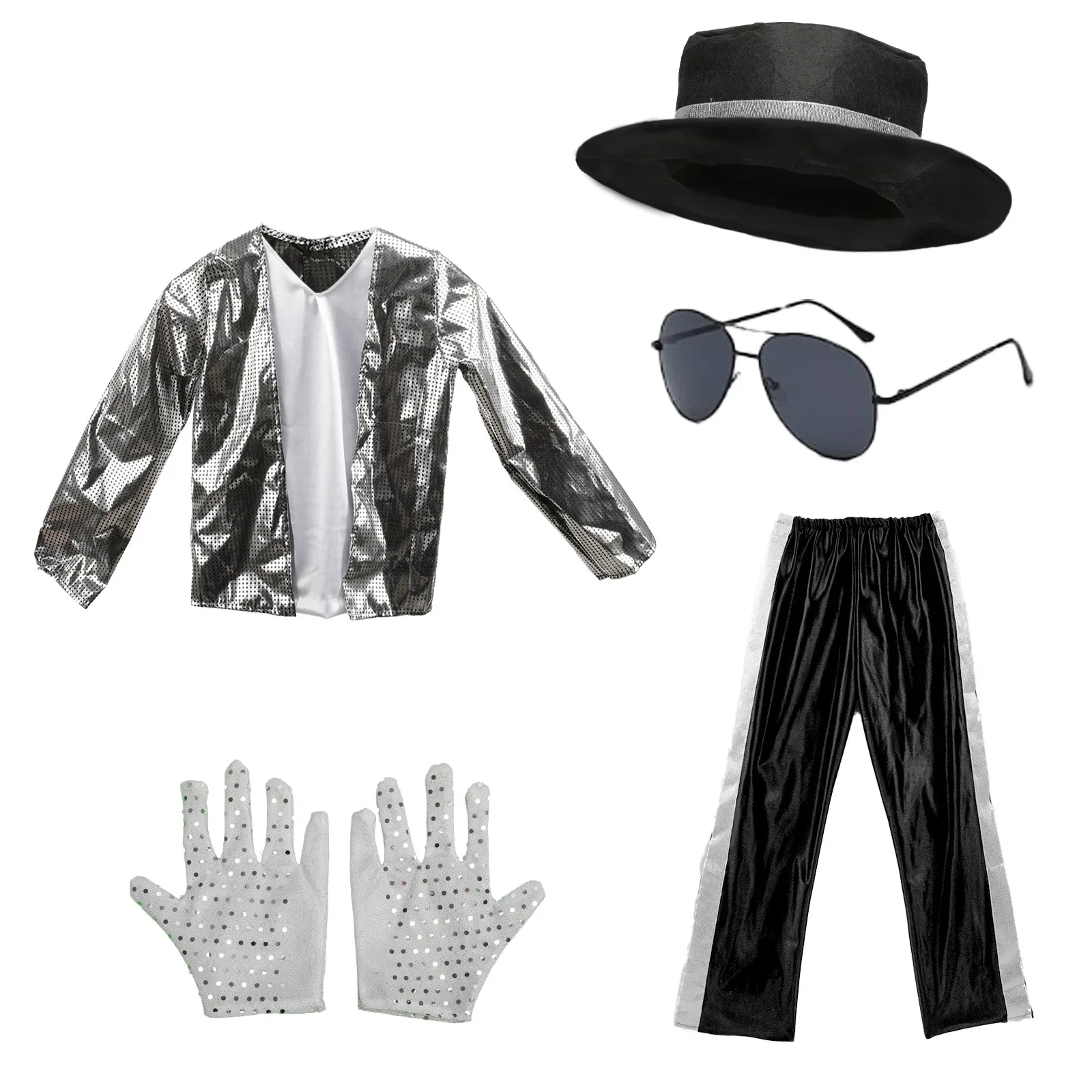 

Children's Day Kids Boys Michael Jackson Cosplay Costume Birthday Carnival Superstar Singer Dance Suits Theme Party Dress