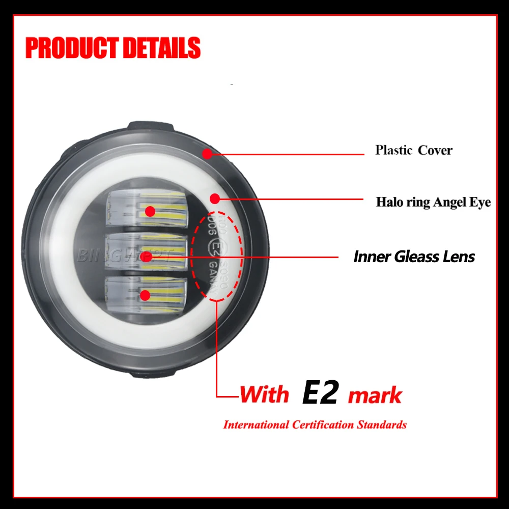 For Nissan Serena Highway Star Suzuki Landy C26 2010-2019 Car H11 LED Fog Light Angel Eye DRL White 12V