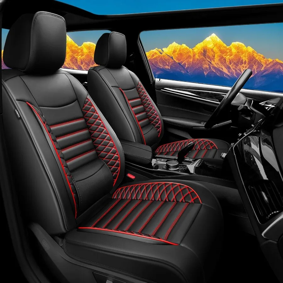 

Fit Explorer Car Seat Covers Only for 5 Seats Version for Select Explorer 2004-2025 Full Coverage LeatherAirbag Compatible Wate