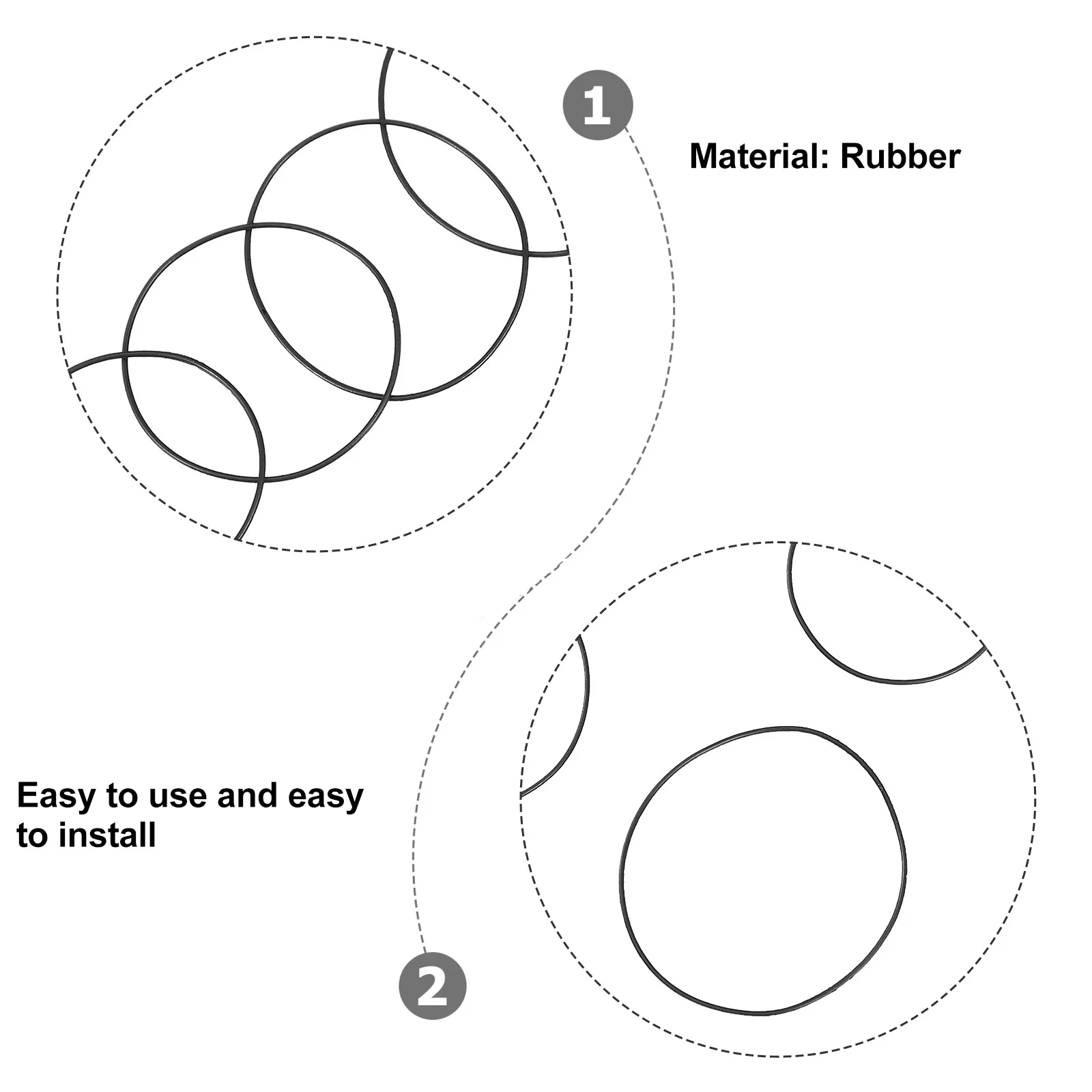 200 Pcs Watch Seal Gasket for Rubber Gaskets Seals Durable Sealing Rings Back Kit