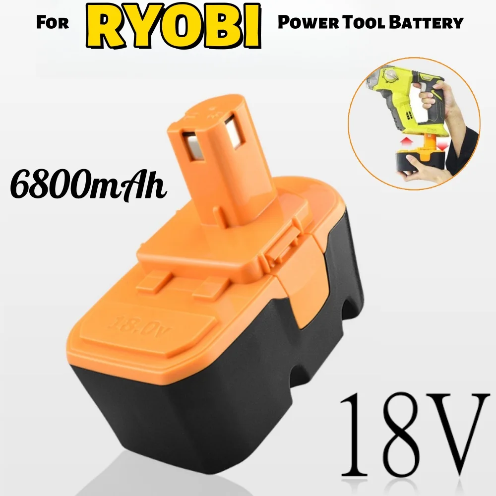 

18V 6800mAh Ni-MH Rechargeable Battery for Ryobi Cordless Power Tool Battery+charger