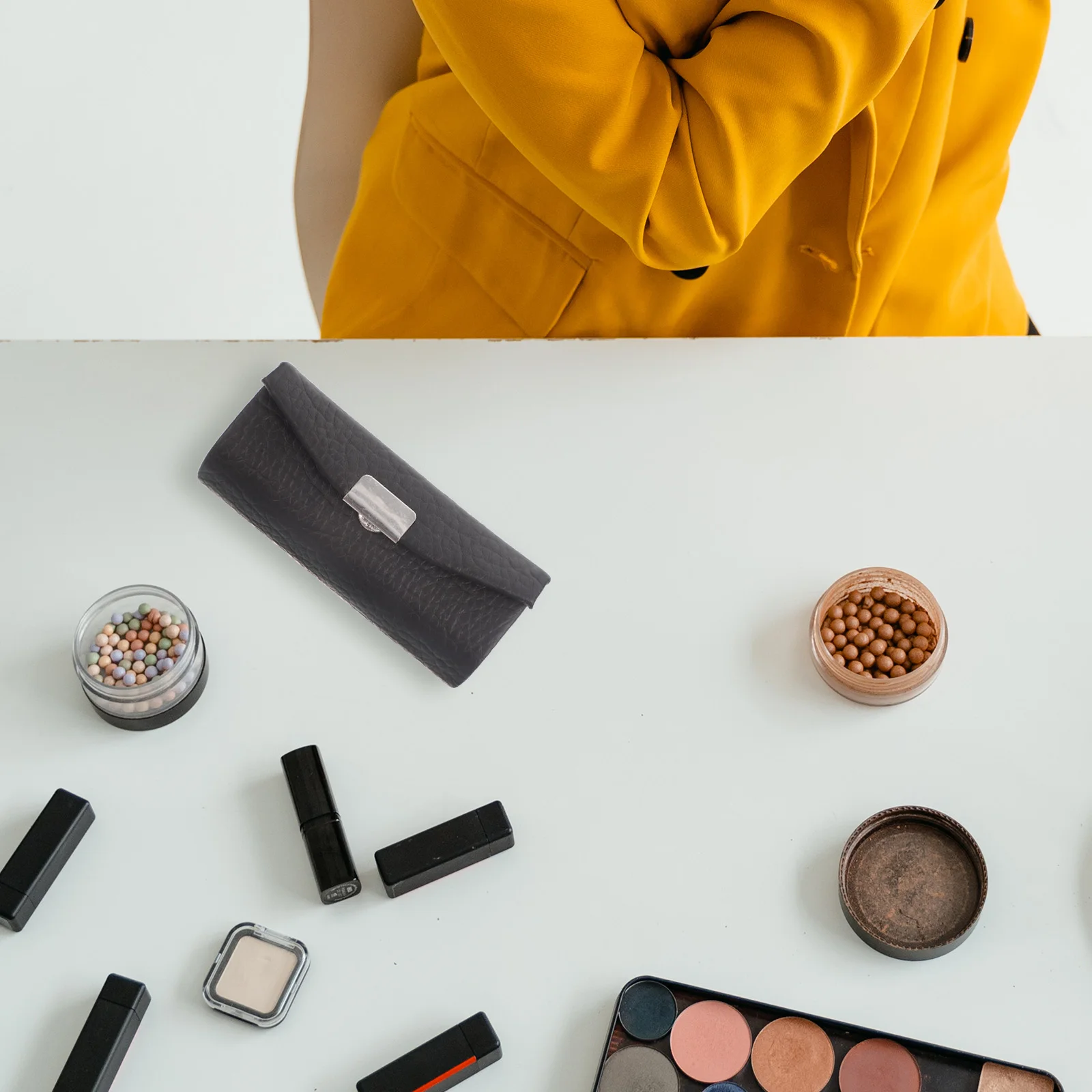 Draagbare houder portemonnee doos Prachtige lippenstiftdoos met spiegel Elegante lippenstiftcontainer Reizen Wandelen Campingfeesten