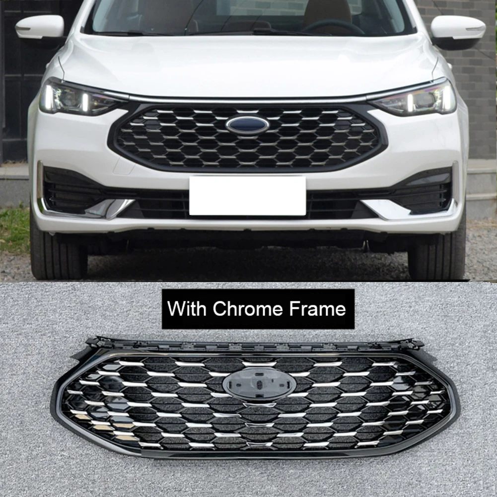 Front Racing Facelift Bumper Grill Upper Mesh Radiator Grilles Fit For Ford Escort 2021 2022