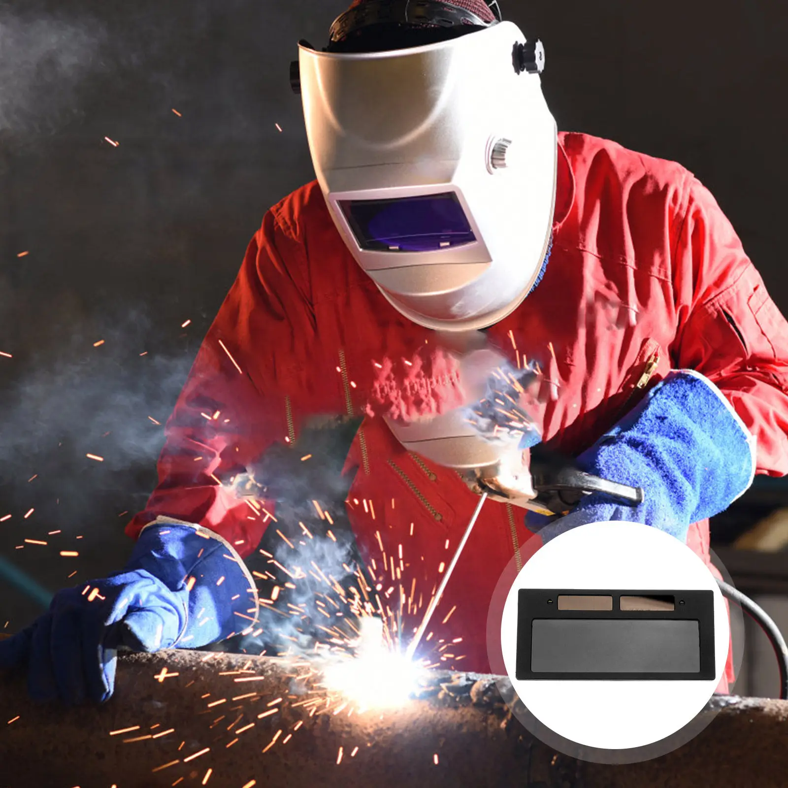 Solar Auto-Darkening Welding Lens Replacement for Plastic Protective Eye Shield High Definition Uv Ir Filter Welding