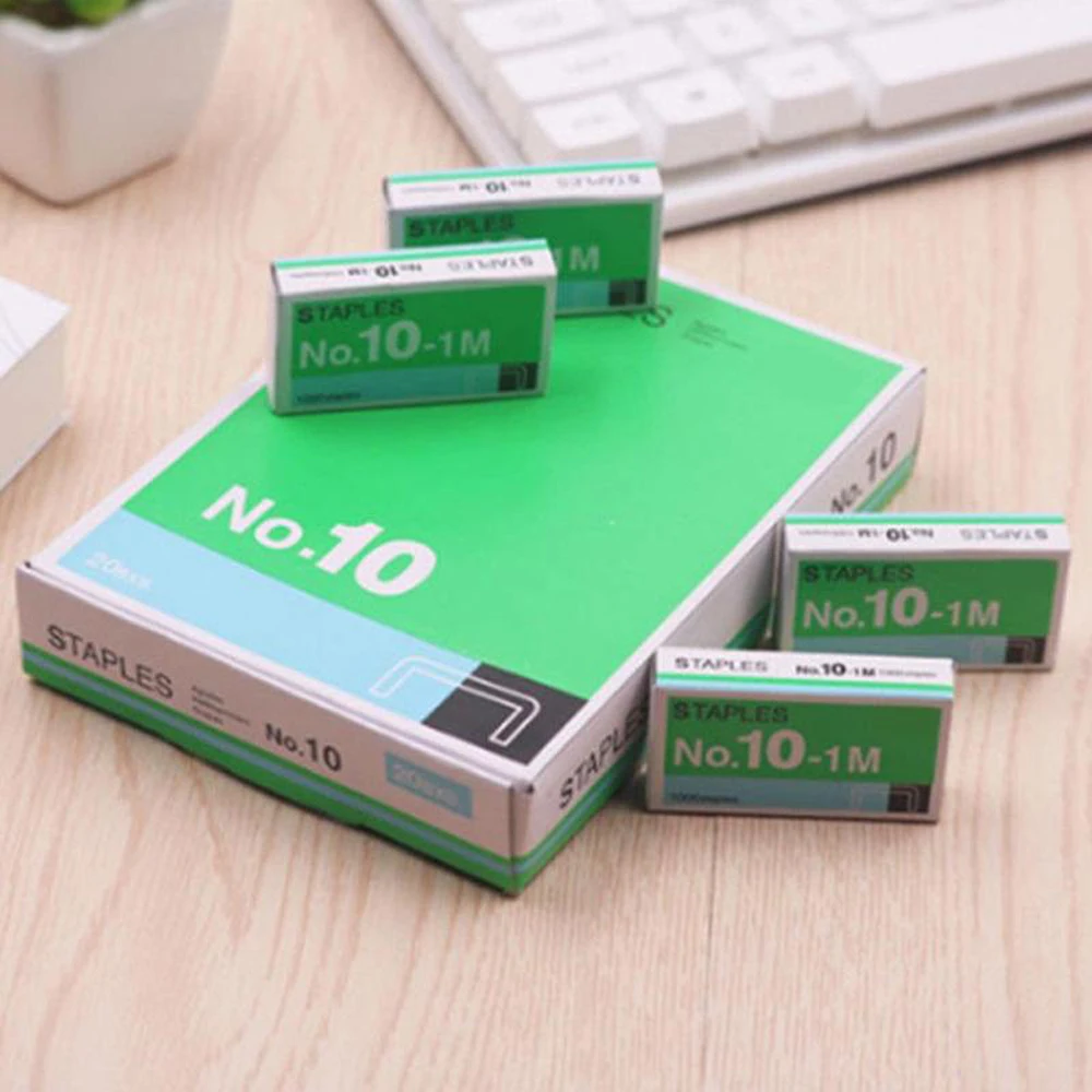 Supplies School Supplies 1000Pcs/Box For Stapler Anti-rust No.10-1M No.10 Binding Stapler Metal Staples Mini Staple Staples - view 2