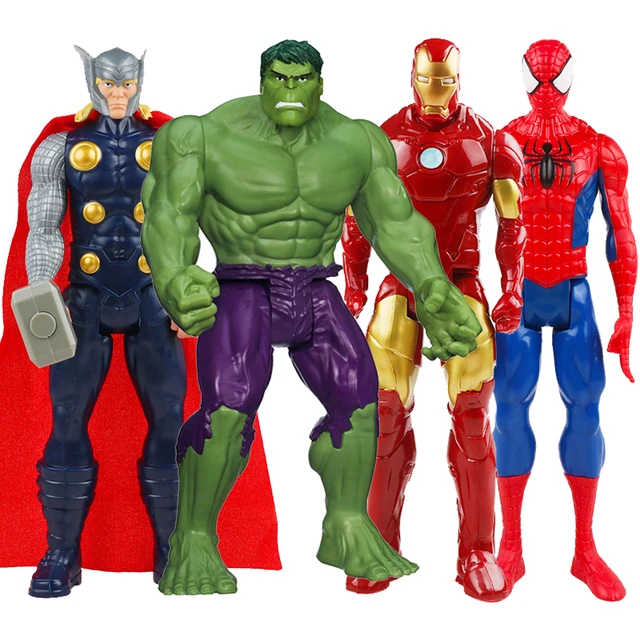 子供のためのアベンジャーズのアクションフィギュア,ハルク,アイアン 