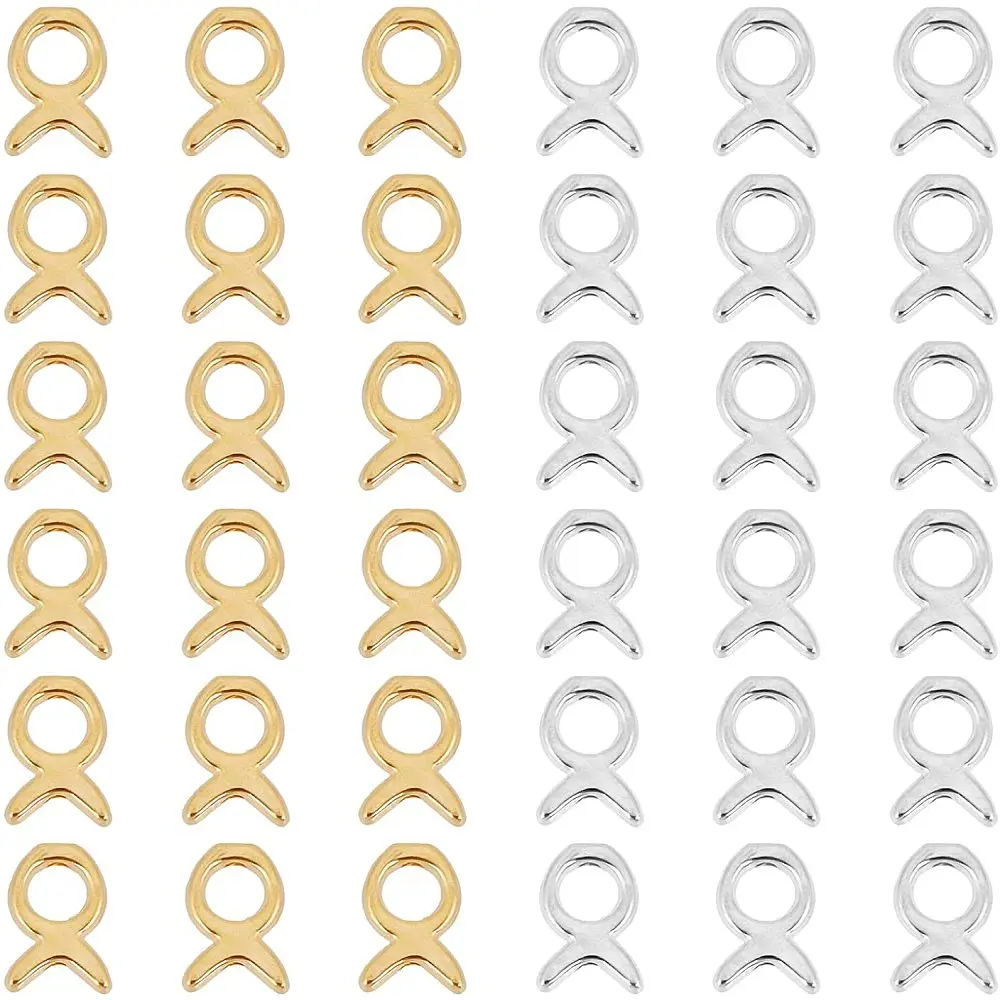 Easter Theme 160Pcs 2 Colors Tibetan Style Bead Frames Lead Free & Cadmium Free Golden Color