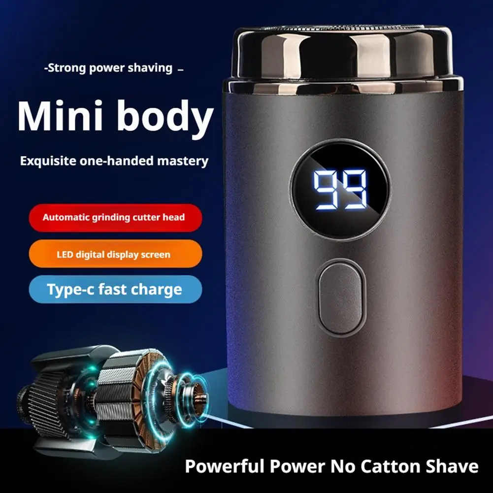 ماكينة حلاقة كهربائية صغيرة قابلة لإعادة الشحن للرجال والنساء - ماكينة حلاقة محمولة مع شاشة LED رقمية USB من النوع C لشحن السيارة والاستخدام المنزلي #1