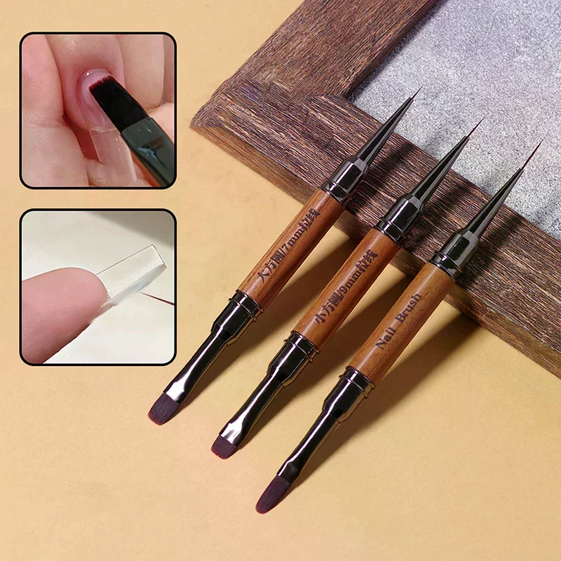 المزدوج نهاية مسمار الغراء العلاج بالضوء القلم الأشعة فوق البنفسجية فرشاة جل أظافر تركيب من الأكريليك اللوحة القلم بطانة فرشاة تمديد هلام مانيكير فرش أداة