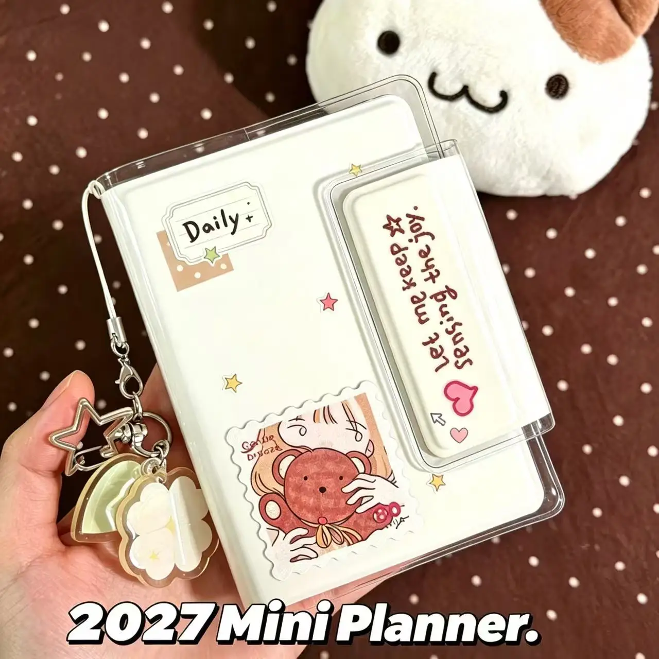 2027 Mini A7 Korean New Calendar High Appearance Portable Monthly and Weekly Plans Handbooks Check ins Notebooks Ins Cute Gifts