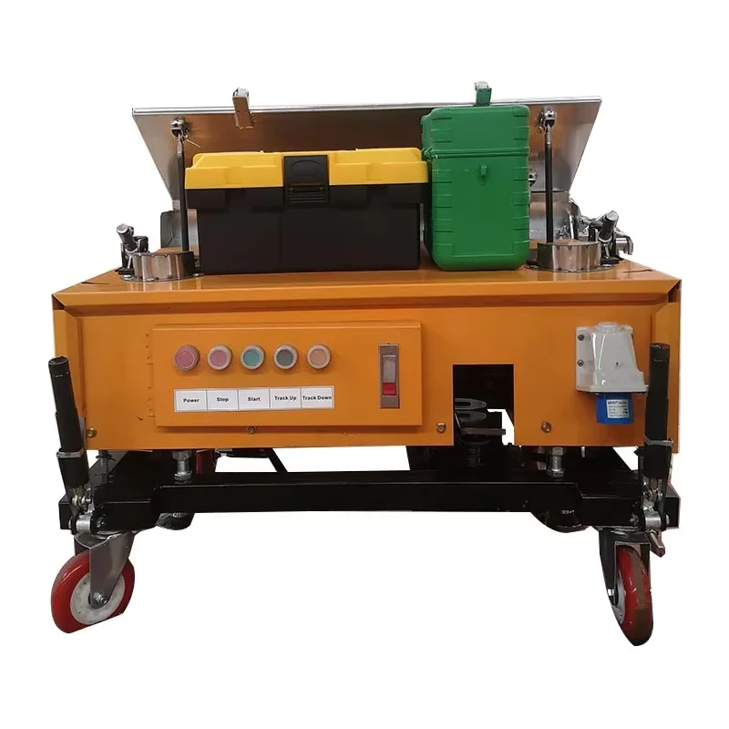 80cm width automatic wall plastering powder wall machine batch mortar putty spraying machine