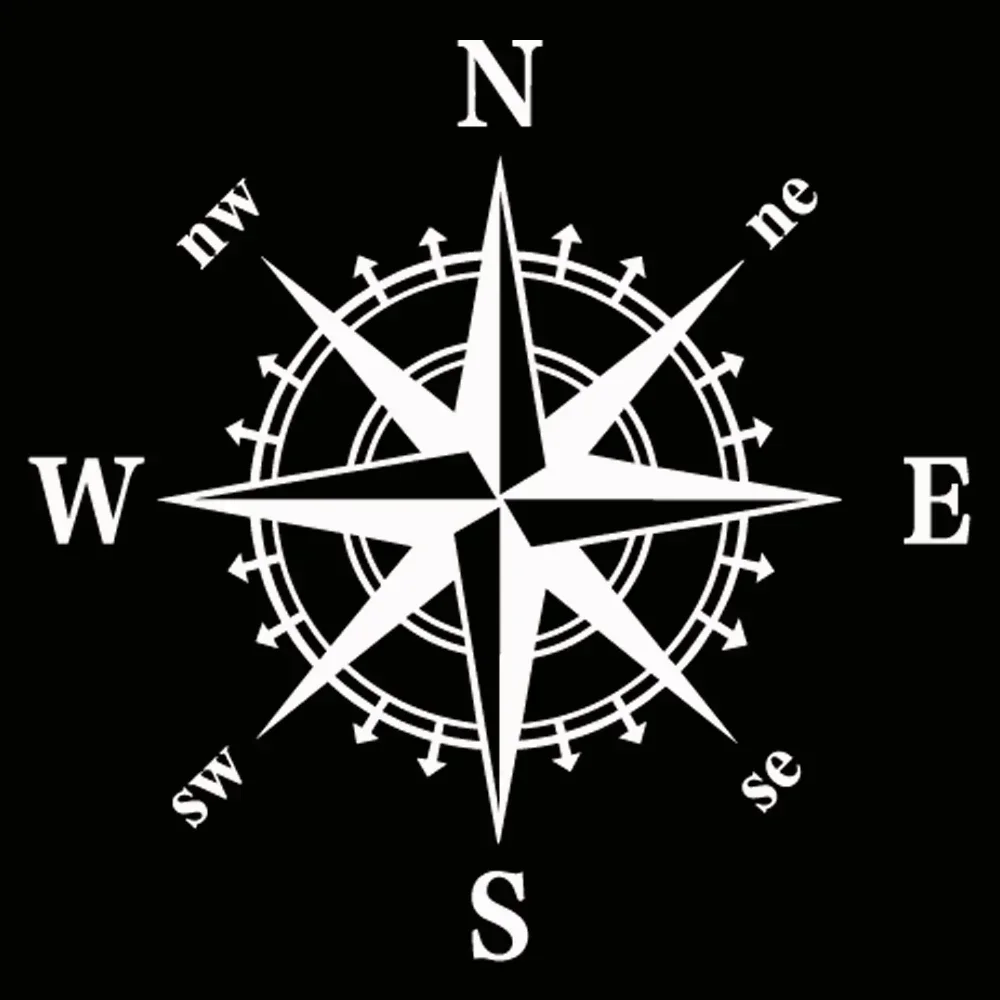 

Car Sticker Various NSWE Compass Funny Vinyl Sticker on Car Art Design Navigate Car Styling Accessories