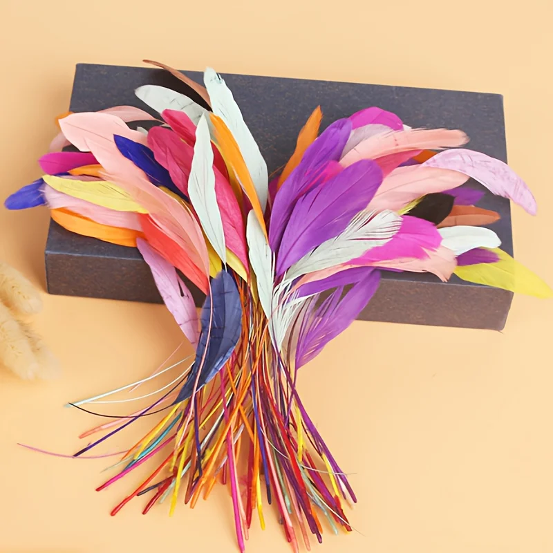 

Перья гусиные 12-20 см, очищенные, для шляп, фасинаторов, отделки, цветные, для рукоделия