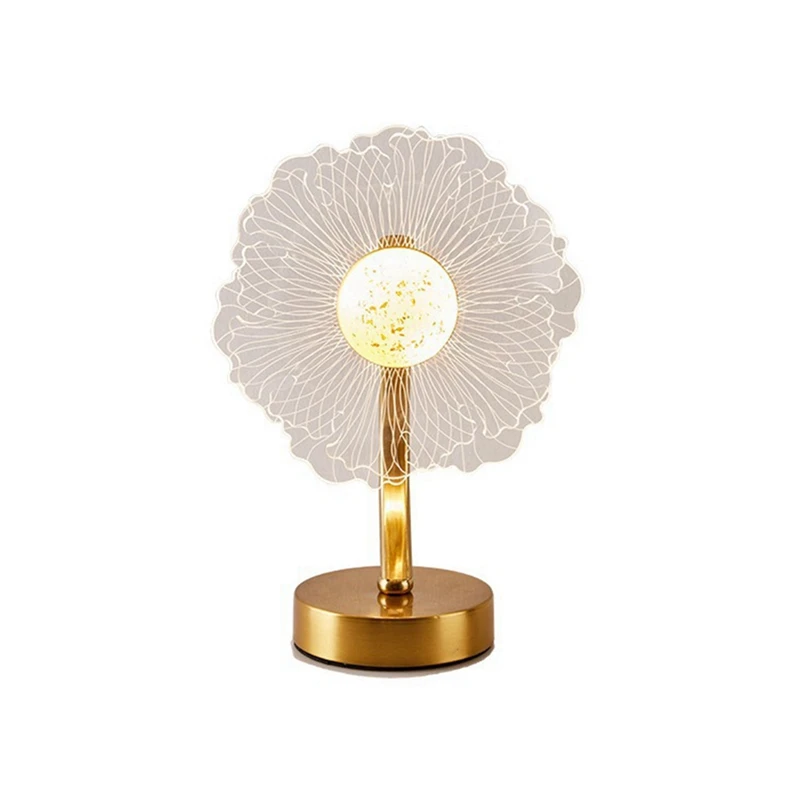 

Creative Acrylic Sunflower Table Lamp Led Bedroom Atmosphere Decorative USB Bedside Lamp