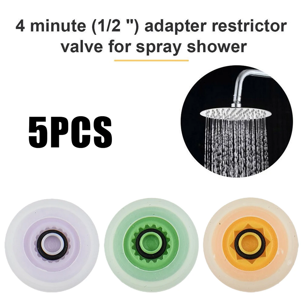 5Pcs Shower Flow Reducer Limiter Set For Hoses Connected To Shower Heads Hose Restrictor Faucet Replacement Parts