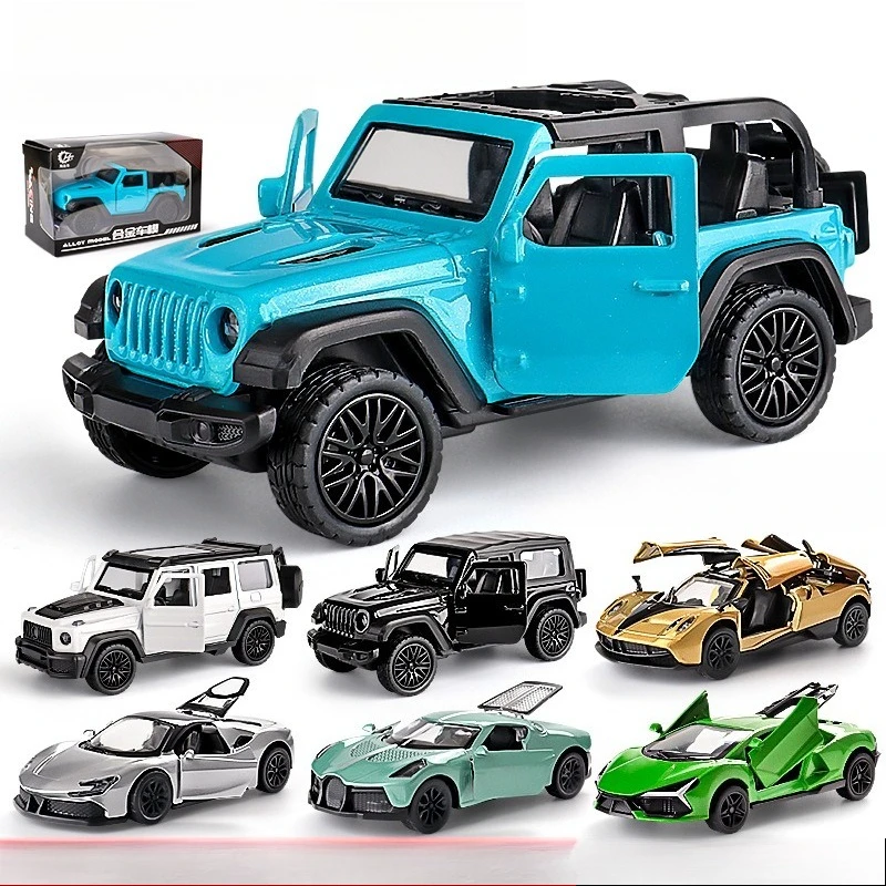 

1:43 Simulation Convertible Wrangler Rubicon Off-Road Boy Gift Blind Box Special Popular Alloy Toy Car