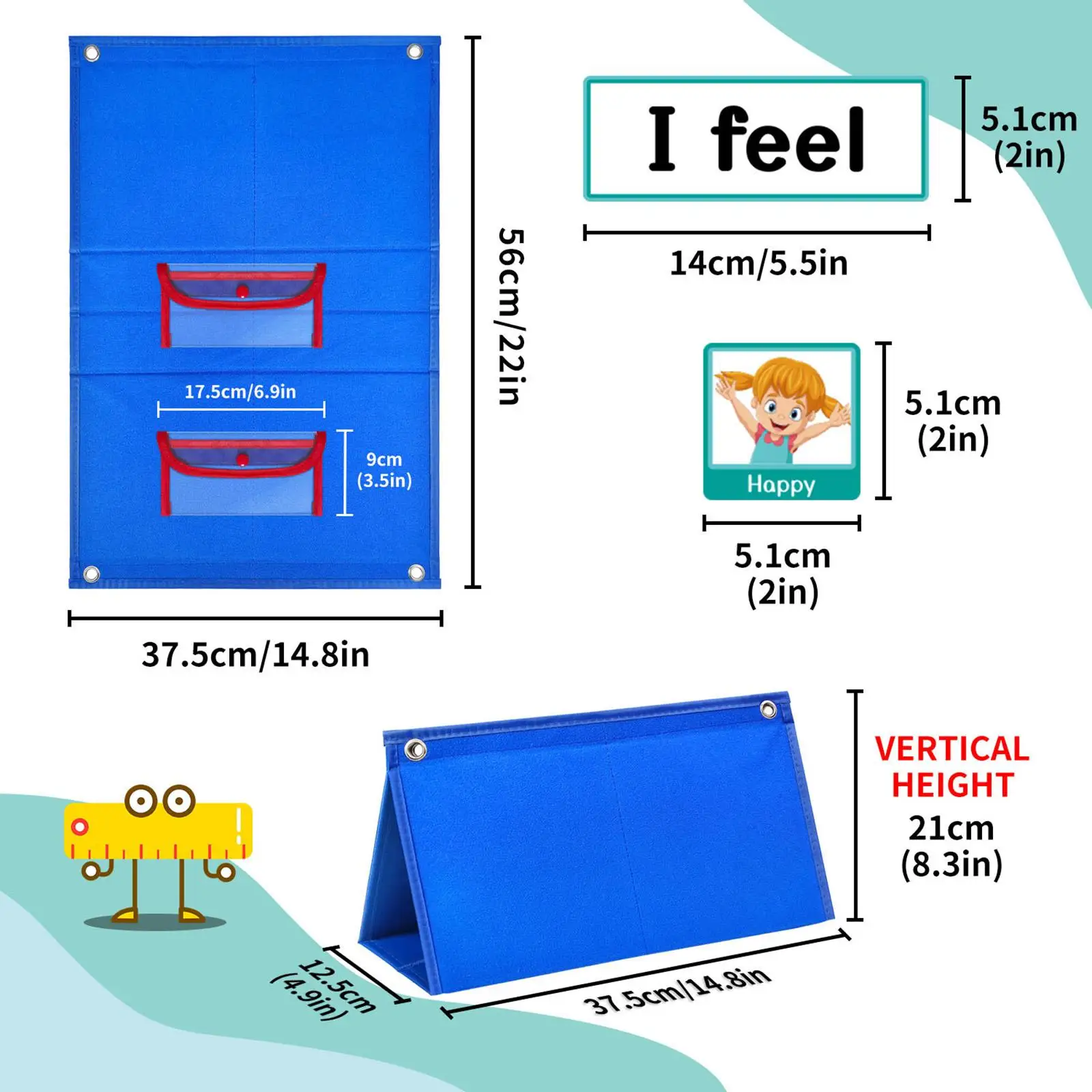 Tableau de poche de routine de calendrier visuel pour enfants, intéressant avec les cartes comportementales conflictuelles, tableau de calendrier 03, mur au sol de la maison