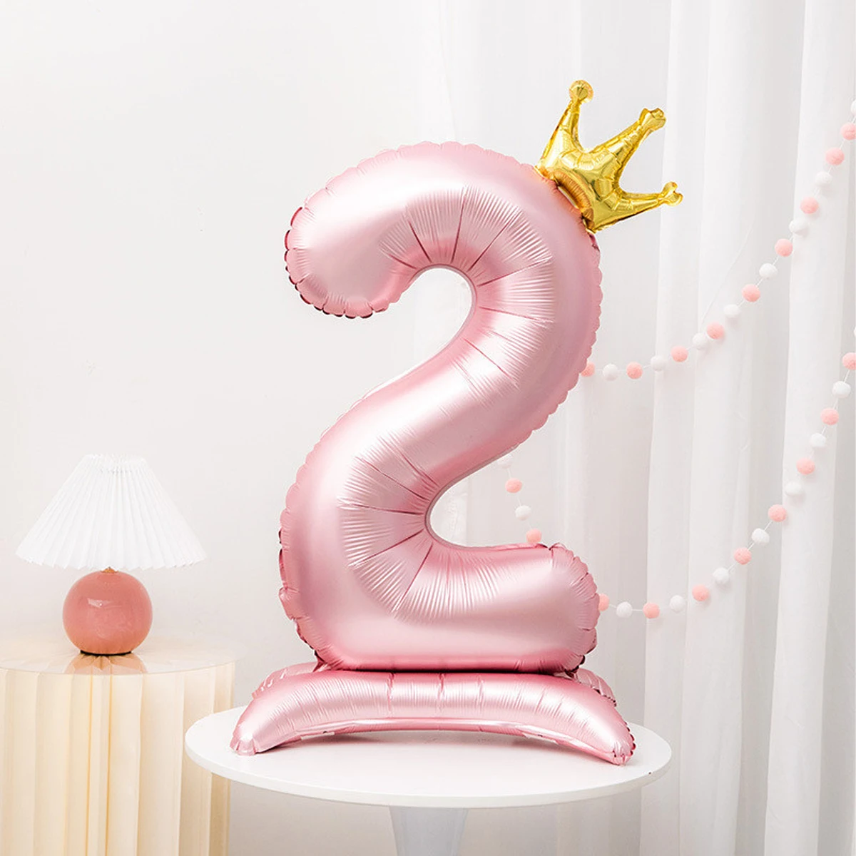 42 inch 0-9 blauw, roze kroon nummer ballonnen prinses thema gelukkige verjaardag partij kinderen volwassen baby shower globos jubileum decor