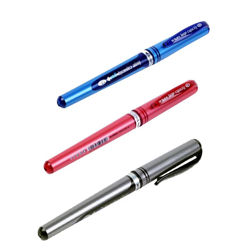 M&G AGP13604 1.0mm  Gel Pens big capacity  Black/Blue/Red   12pcs/box