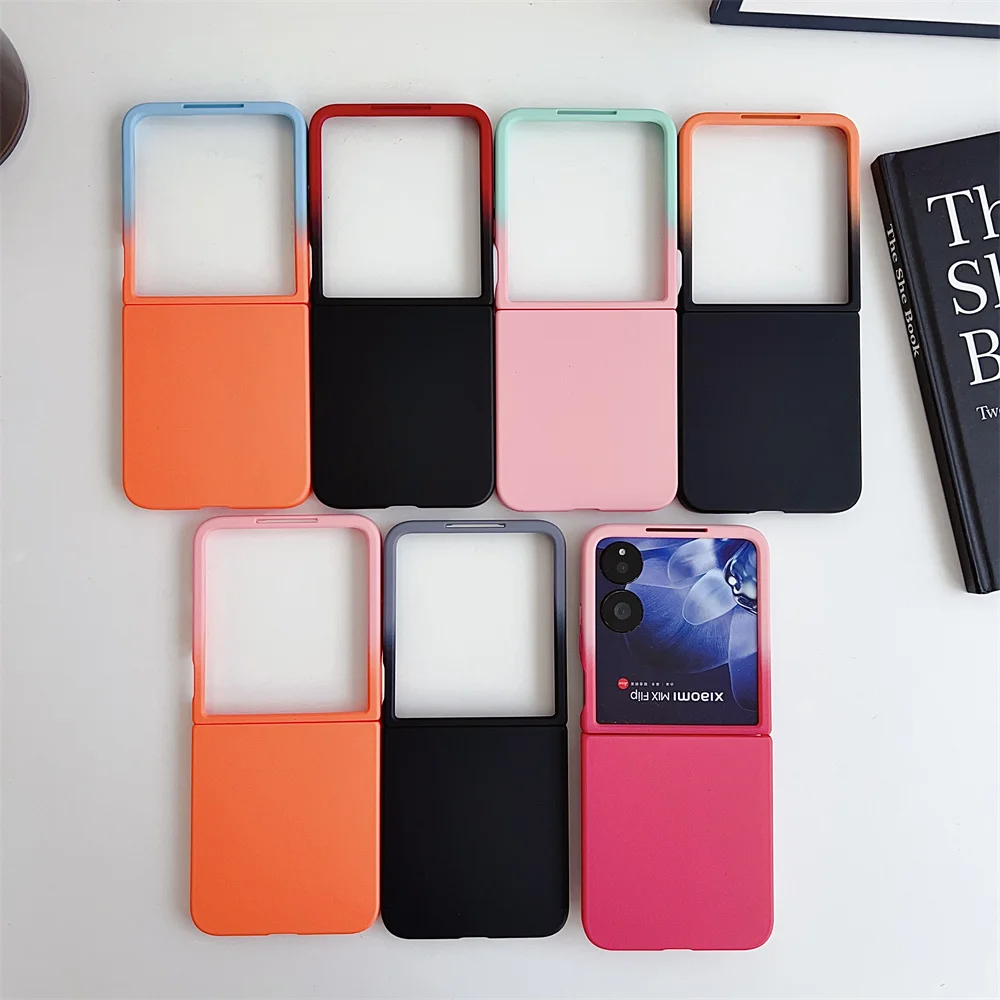 Gradient PC Two-tone Phone Case For XiaoMi Mix Flip Protective Dual Color Protection Hard Shell Back Cover