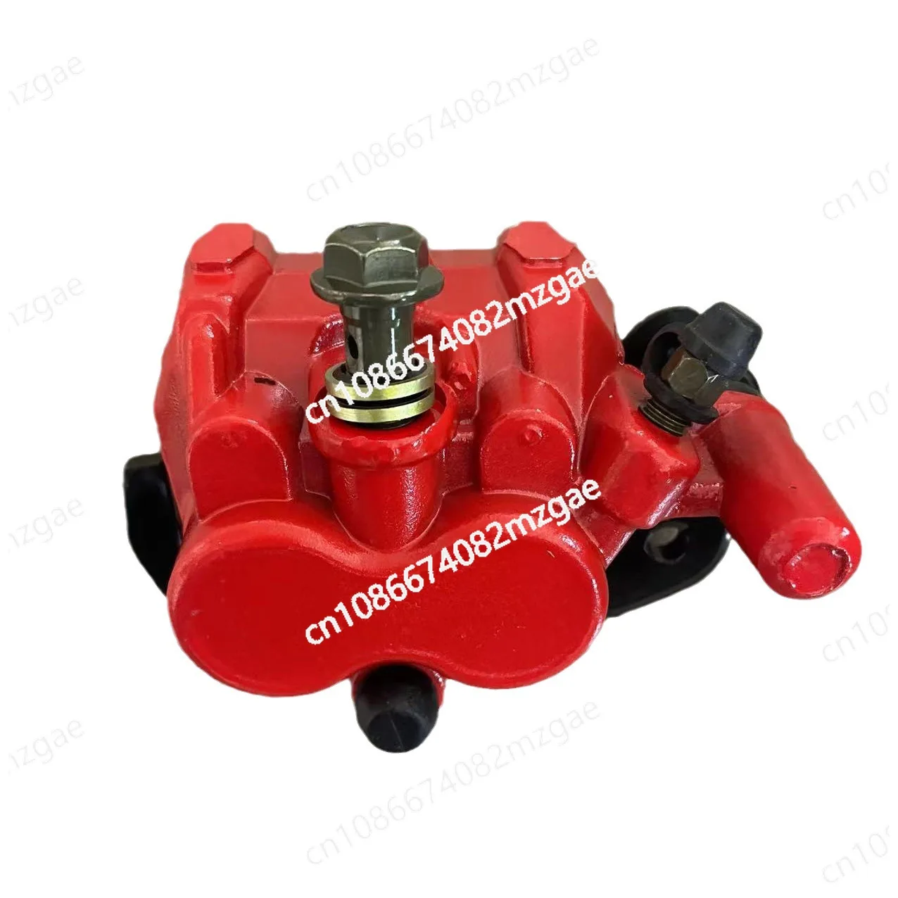 

Red brake calipers Rear disc accessory with brake pads