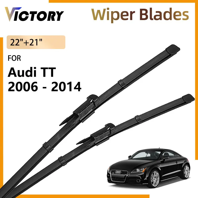 For Audi TT MK2 8J 2006 - 2014 TTS S-Line 2012 2011 2010 2009 2008 2007 Front Wiper Blades Windshield Windscreen Window Brushes