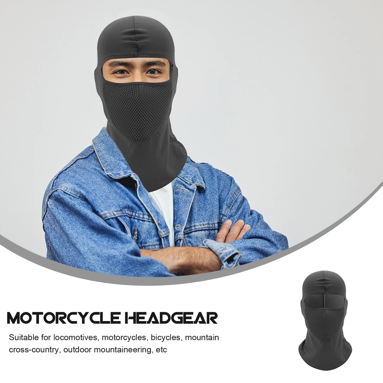 

Windproof Hood Cycling Head Mask Face for Motorcycle Riding Equipment Elastic Cover Full Outdoor Biking Headgear Net Sports Hat