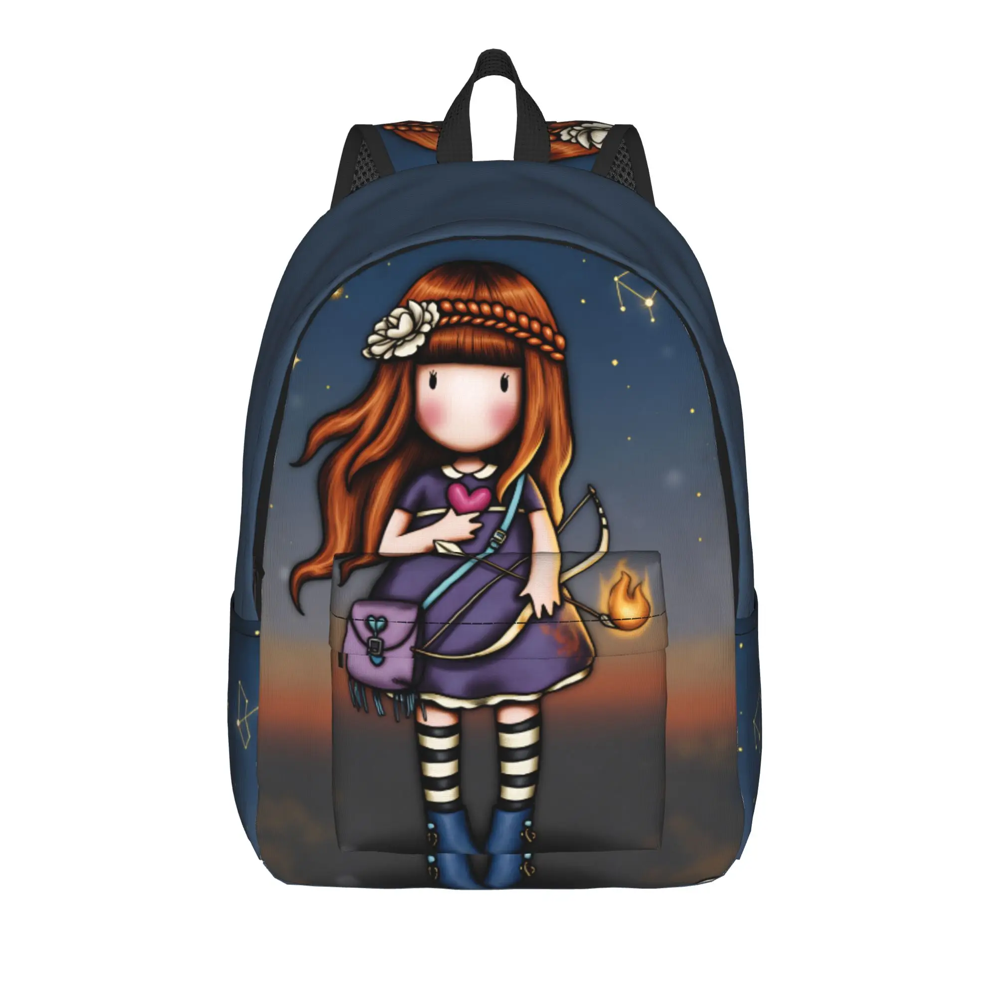Cartoon Girl Santoros Gorjuss Backpack Female Pattern Backpacks Polyester Fashion High School Bags College High Quality Rucksack