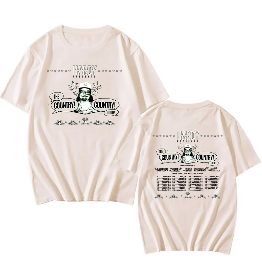 

HARDY THE COUNTRY! COUNTRY! TOUR 2026 T-shirt Unisex Streetwear Short Sleeve Cotton Male Tshirts Graphic Print Clothing Men Tees