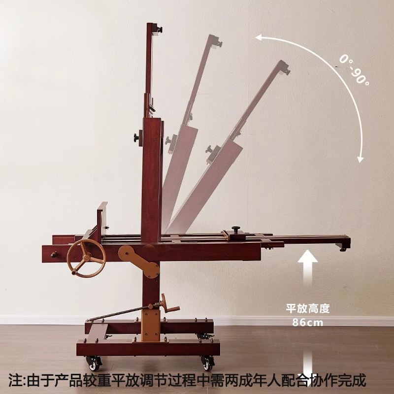 Professional easel drawing board for art students, multi-functional wooden floor-to-ceiling large giant oil painting rack